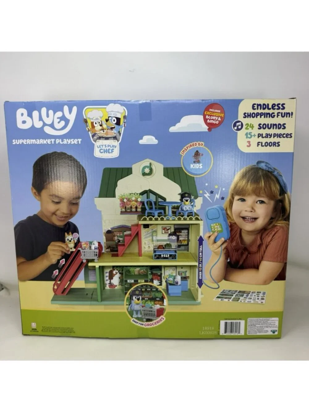 Bluey Supermarket Playset Endless Shopping Let’s Play Chef 24 Sounds Bingo Toy